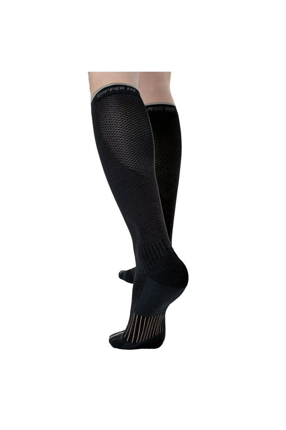 Knee-High Energy Compression Socks, Arch Relief, Ankle & Calf Support, Small/Medium, Black