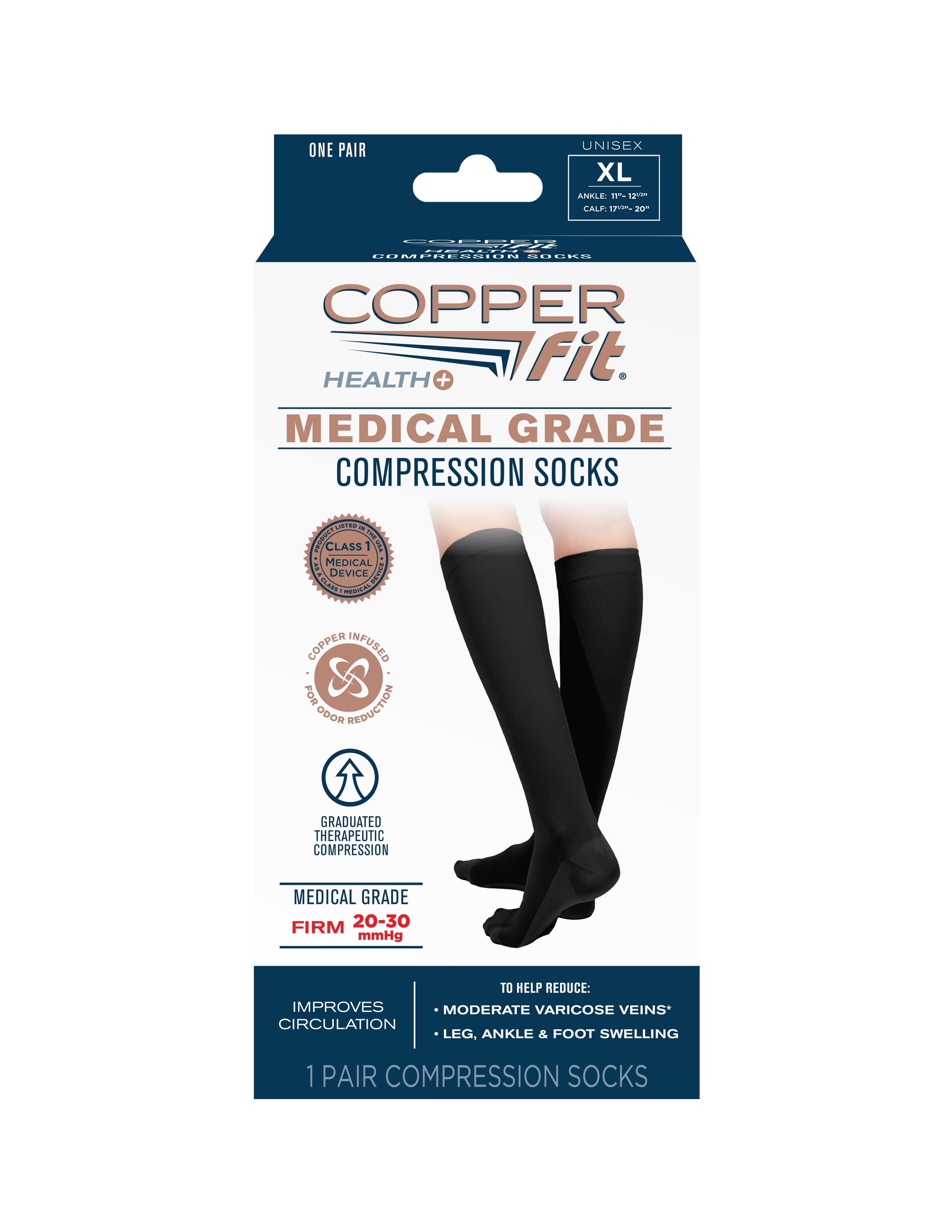 Copper Fit® Medical Grade Compression Sock XLarge 