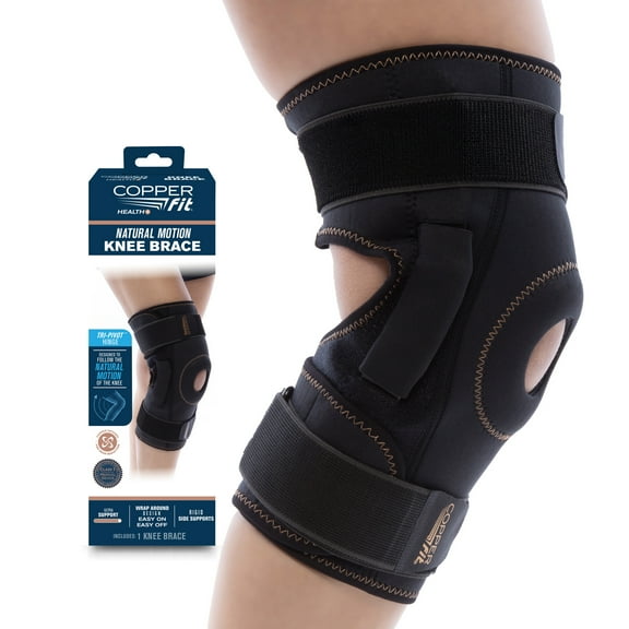 Copper Fit® Natural Motion Knee Brace, Adjustable and Breathable, One Size Fits Most