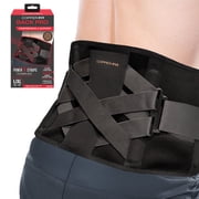 Copper Fit Power Core Back Belt with Power X Straps and Adjustable Lumbar Support, Waists 36 - 48, Large/XL