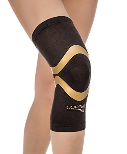 Copper Fit Pro Series Pickle Ball Knee Sleeve, Black, Large