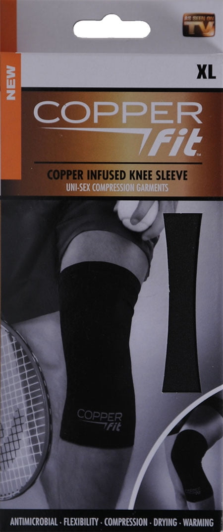 Copper Fit Tough Knee Sleeve, Copper Infused Compression Knee Sleeve, XL, As Seen on TV