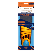 Copper Fit Work Gear Arch Relief Orthotics | Shock Absorbing | Men s Size 8-13