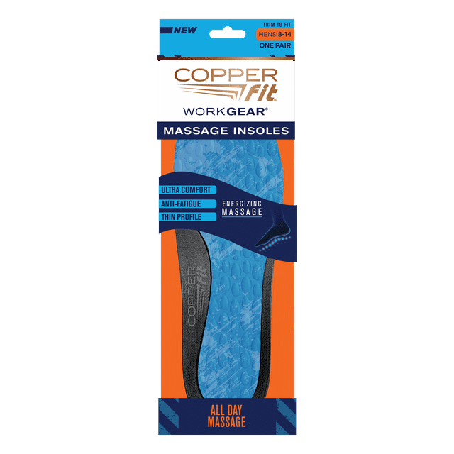 Copper Fit® Work Gear Massage Foam Insoles, Ultra Comfort, AntiFatigue