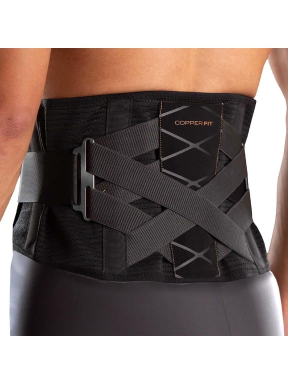 X-Back Brace for Lower Back Pain Curved Lumbar Panel, Adjustable Power X Straps, 2XL/3XL
