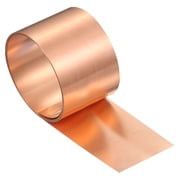 Uxcell Copper Flashing, 0.2mm Thickness 99.95% Pure Copper Sheet Roll, 1.97" Width x 10ft Metal Foil Plate for Roofing Repair, DIY Project, and Electricity
