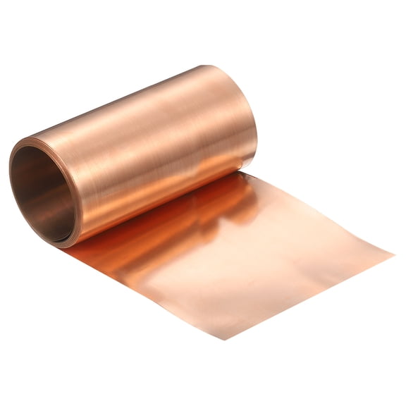 Copper Flashing, 38 Gauge 0.1mm Thickness 99.95% Pure Copper Sheet Roll, 3.5" Width x 10ft Metal Foil Plate for Roofing Repair, DIY Project, and Electricity