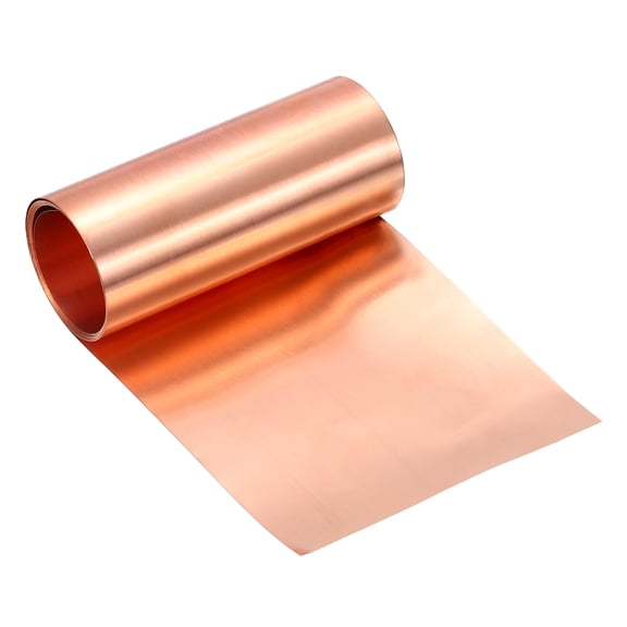 Copper Flashing, 38 Gauge 0.1mm Thickness 99.95% Pure Copper Sheet Roll, 3.5" Width x 6.5ft Metal Foil Plate for Roofing Repair, DIY Project, and Electricity