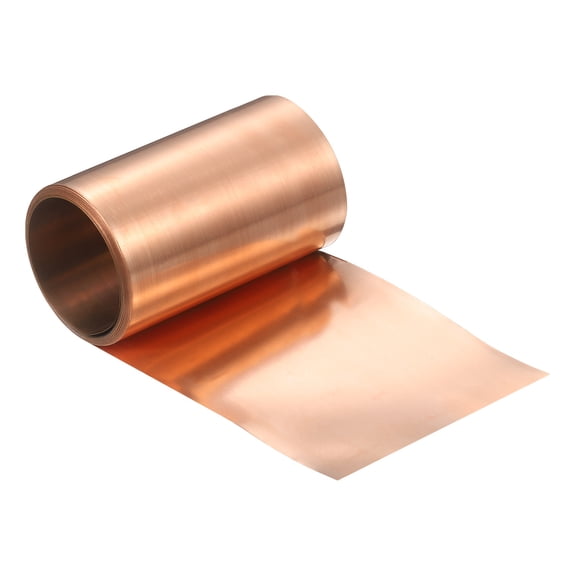 Copper Flashing, 38 Gauge 0.1mm Thickness 99.95% Pure Copper Sheet Roll, 3" Width x 10ft Metal Foil Plate for Roofing Repair, DIY Project, and Electricity