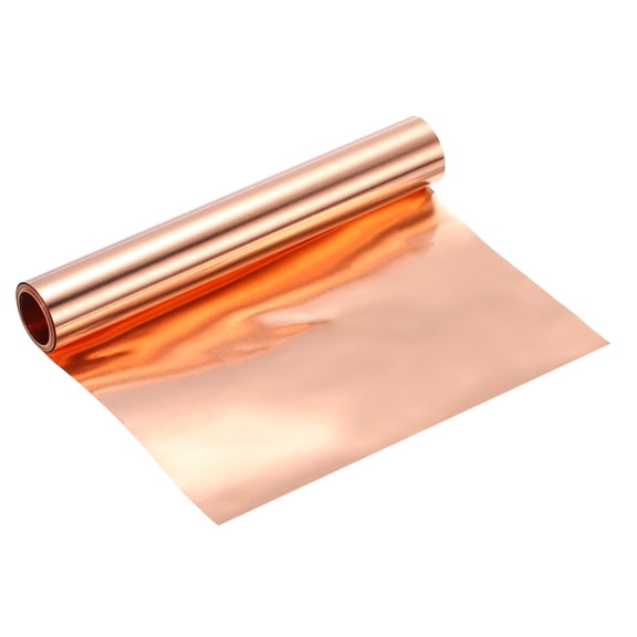 Copper Flashing, Gauge 0.04mm Thickness 99.95% Pure Copper Sheet Roll, 3.9" Width x 6.5ft Metal Foil Plate for Roofing Repair, DIY Project, and Electricity