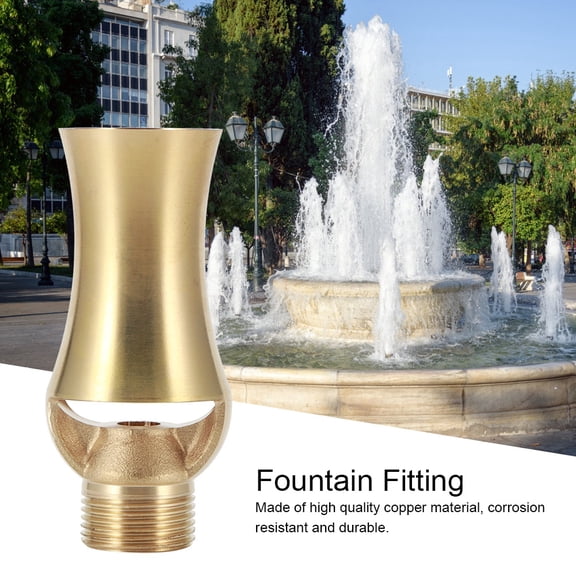 Copper Fountain Nozzle Sprinkler Head with G1/2in Female & G3/4in Male Thread, Adjustable Landscape Spray Head for Pool, 1~4m Height, 2-4 m/h Capacity 2in 4in Swimming Pool