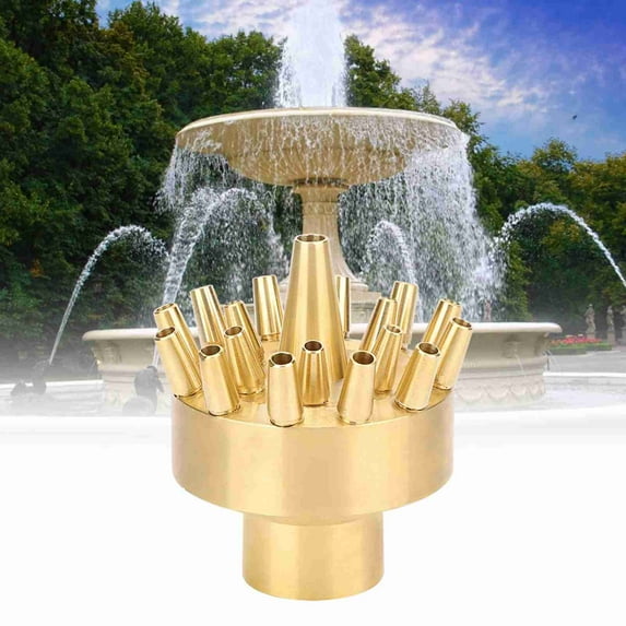 Copper Fountain Spray Nozzle, Durable Garden Water Feature, 1" Thread, For Pools