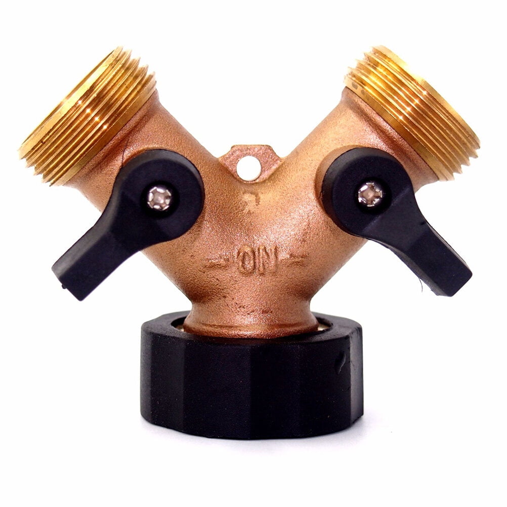 Copper Garden Hose Splitter 2 Way Connector Hose Pipe Tool 2 Way Tap