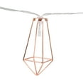 thumbnail image 1 of Copper Geometric LED Fairy Lights - Powered | LEDs Warm White | Rose Gold Pyramid Shape, 1 of 7