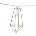 thumbnail image 1 of Copper Geometric LED Fairy Lights - Powered | LEDs Warm White | Rose Gold Pyramid Shape, 1 of 7