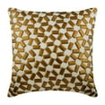 thumbnail image 1 of Copper Gold Pillow Covers, 14x14 inch (35x35 cm) Silk Pillowcase, Square 3D Metallic Sequins Embroidery Lattice Trellis Pillows Cover, Modern, Geometric Pattern - True Copper, 1 of 5