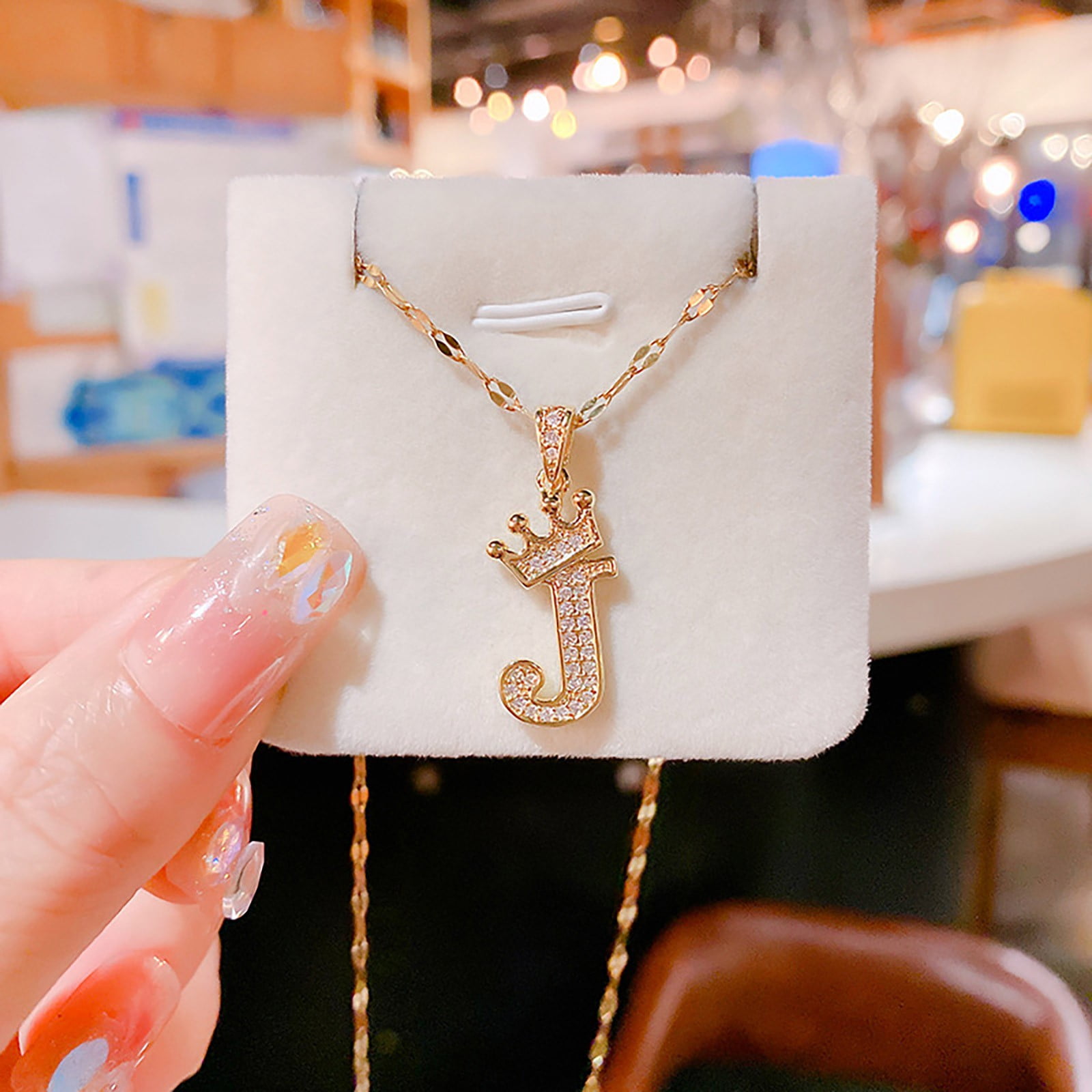 Copper Gold Plated 26 Letter Pendant Necklace Letter Heart Choker