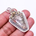 thumbnail image 1 of Copper Golden Sunstone -Madagascar Oxidised Two Tone Designer 925 Sterling Silver Pendant 1.95", Golden Sunstone Pendant P_8065_317_16, 1 of 2
