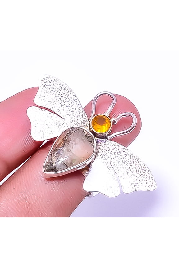 Copper Golden Sunstone - Oregon & Citrine 925 Sterling Silver Ring Adjustable A6, Christmas Sale, Birthday Gift, Beautiful Jewelry For Woman