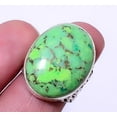 thumbnail image 1 of Copper Green Turquoise - Arizona Gemstone 925 Sterling Silver Bali Ring s.6 A377, Beautiful Jewelry For Woman, New Year Sale, Valentin's Day Gift, 1 of 2