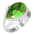 thumbnail image 1 of Copper Green Turquoise Women Jewelry 925 Sterling Silver Ring, 1 of 6