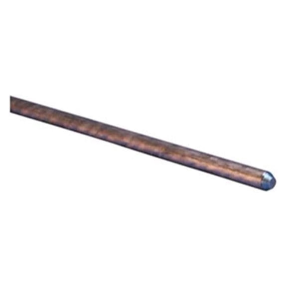 Copper Ground Rod 5/8 Inch x 10 ft - Electrolytic Copper Coated Steel Pointed Grounding Rod for Electrical Systems - Outdoor Grounding, Lightning Protection