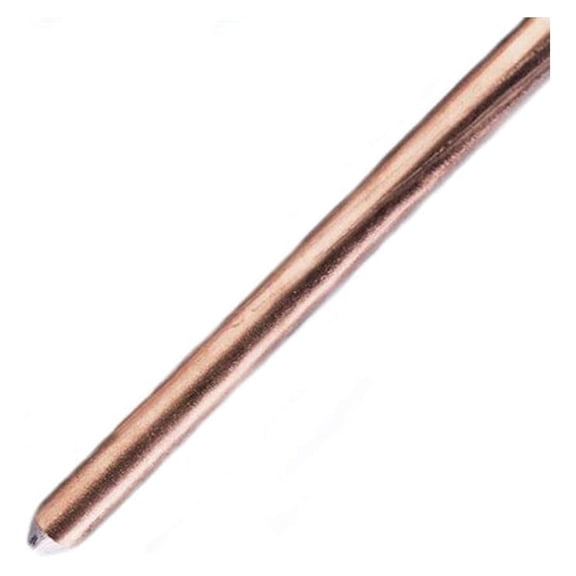 Copper Ground Rod 5/8" x 8ft - Graybar 615880 - 10mil Bonded Copper Grounding Rod for Electrical Systems - Corrosion Resistant - 80,000 PSI Tensile Strength