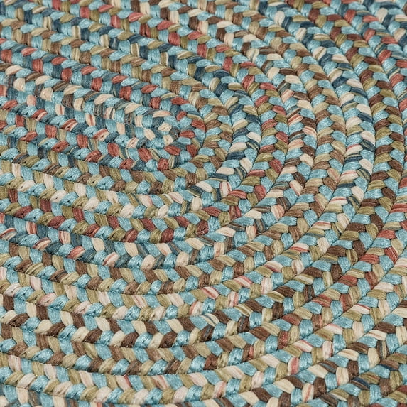 Copper Grove Coconino Transitional Braided Area Rug Light Blue 2' x 6' Runner 6' Runner Blue Oval