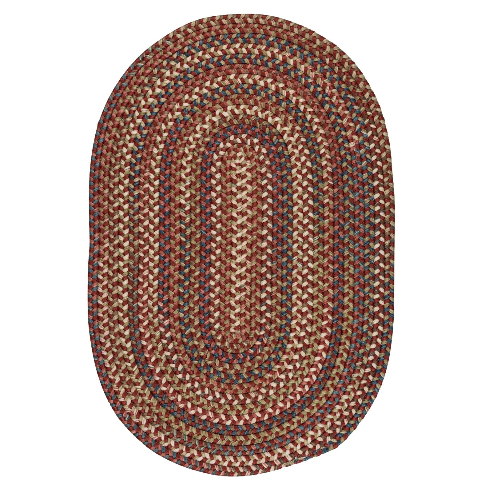 Copper Grove Coconino Transitional Braided Area Rug Rust 7' x 9' Oval 8 ...