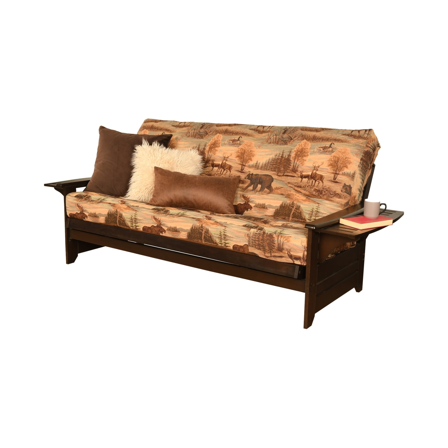 Copper Grove Dixie Espresso Fullsize Futon Set with Bonded Leather