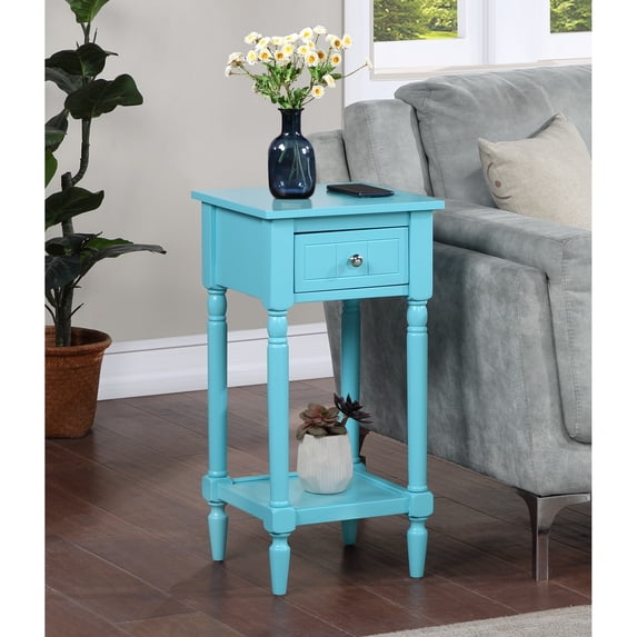 Copper Grove French Country Indoor Storage Medium Density Fiberboard End Table, Sky Blue