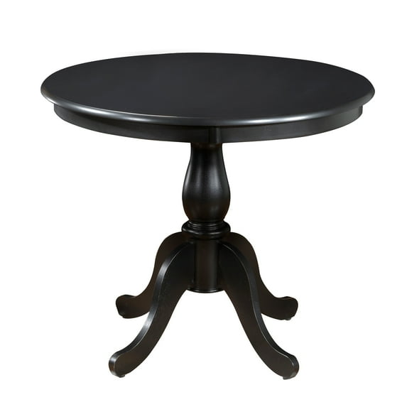 Carolina Living Copper Grove Parnasuss Round Pedestal Dining Table Antique Black 36 in. Black Finish 4