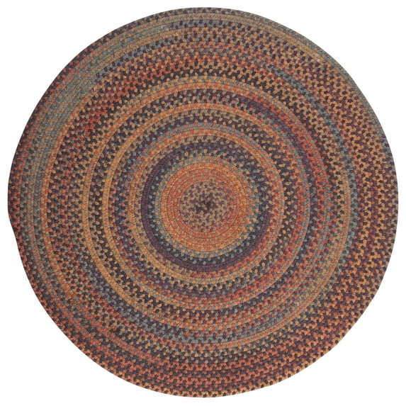 Copper Grove Tonto Multicolor Reversible 100% Wool Indoor Area Rug Floral Burst 11' x 11' Round 12' Round Indoor Red Round Farmhouse