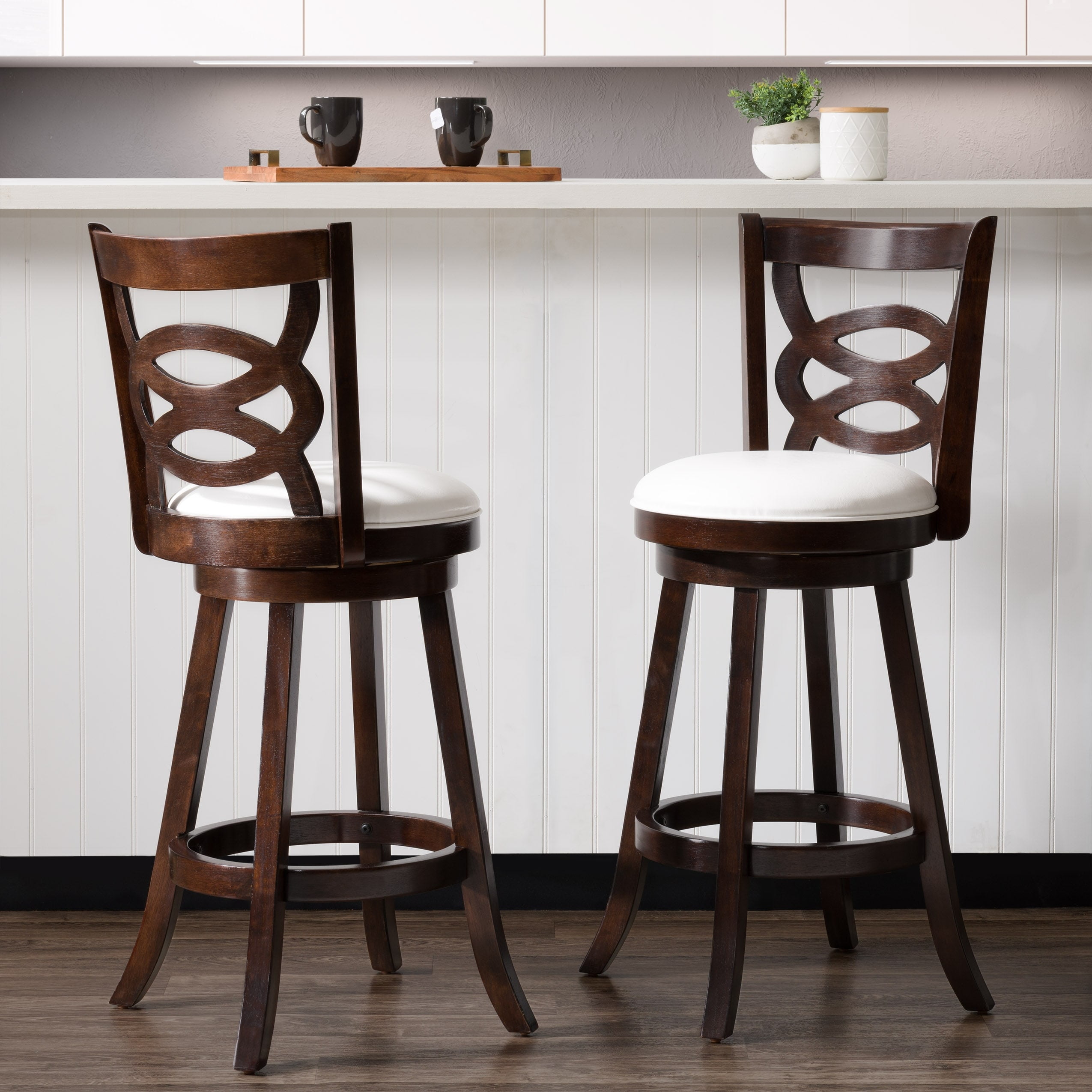 Copper Grove Wren Swivel Bar Height Stools Set of 2