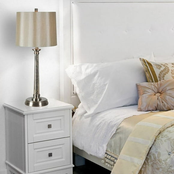 Copper Grove  Yuzhnou Table Lamps with Nickel Finish (Set of 2)