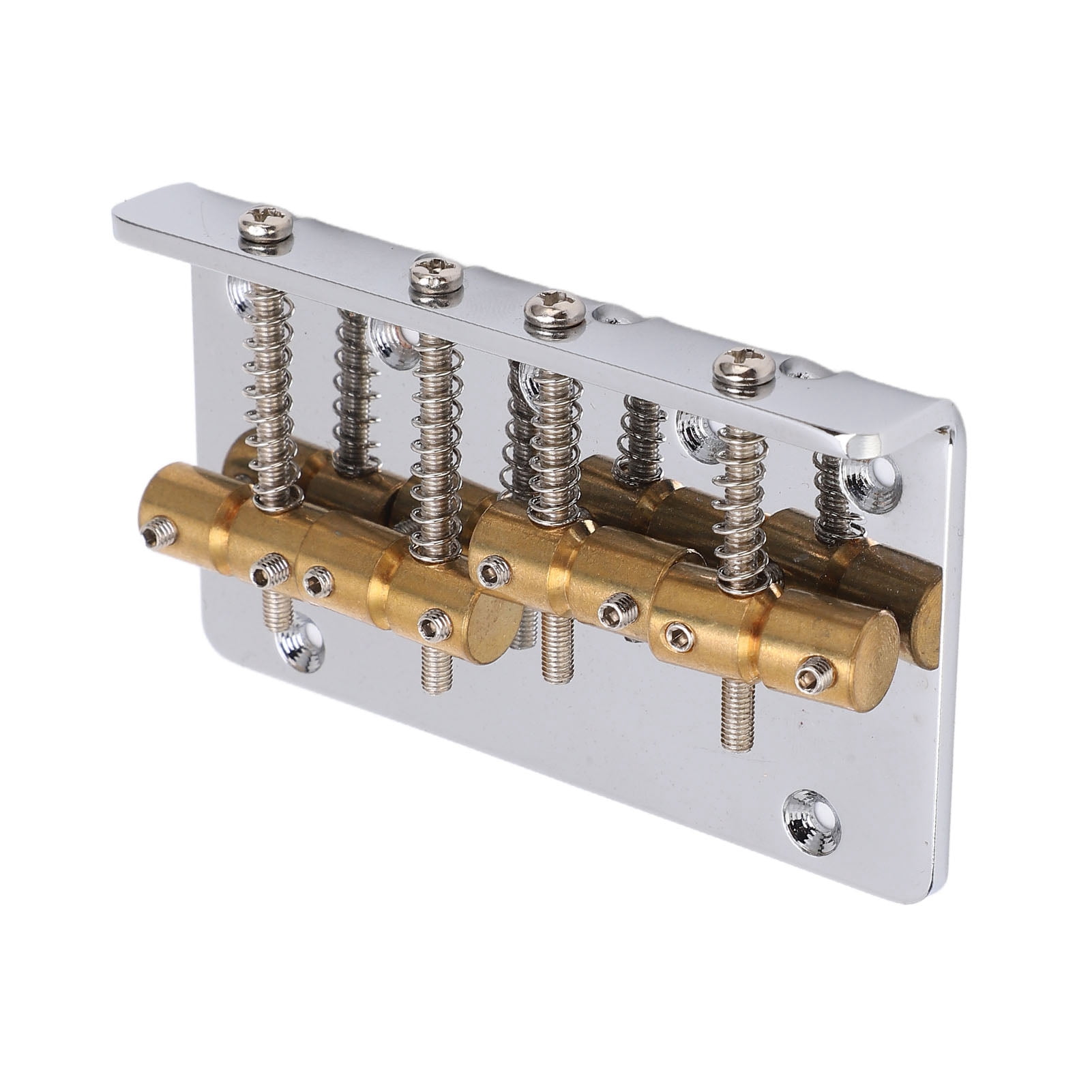 Copper Guitar Bridge Saddle Assembly for 4 String Bass Robust Simple