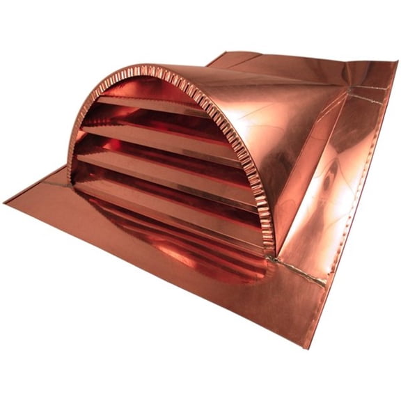 Copper Half Round Louvered Dormer Vent Vent Size: 18" Wide