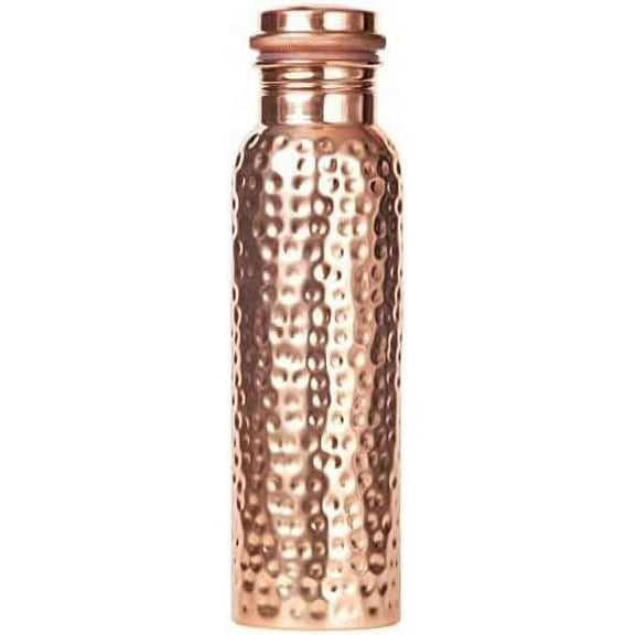 Copper Hammered Design Bottle (Approx. 1000ML), Set Of 2