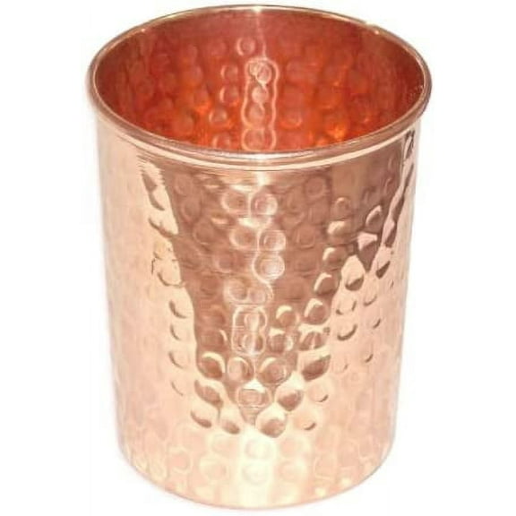Copper Hammered Design Glass Set (300ML), Serveware/Kitchenware/Tableware (Set of 6)