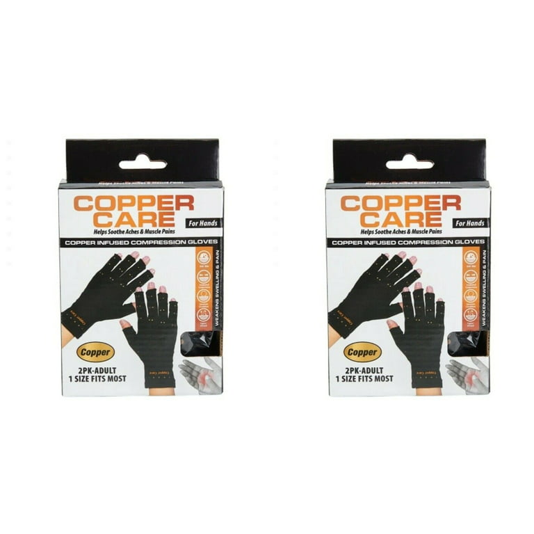 Copper Hand Relief Compression Gloves -For Arthritis, Carpal Tunneland  Joint Pain Relief-2 Packs 