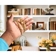 Copper Handheld Magnifying Glass with Brass Handle and Real Glass, Best Reading Magnifier for Elderly, Macular Degeneration Polished