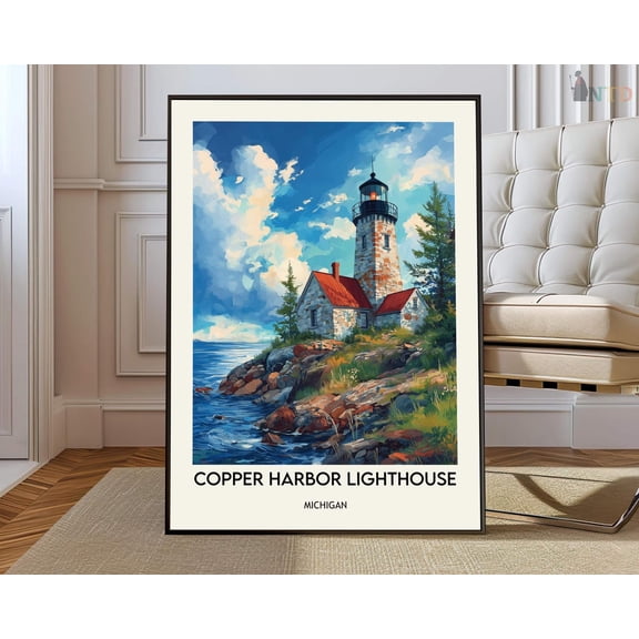 Copper Harbor Lighthouse Poster Unframed Paper Print