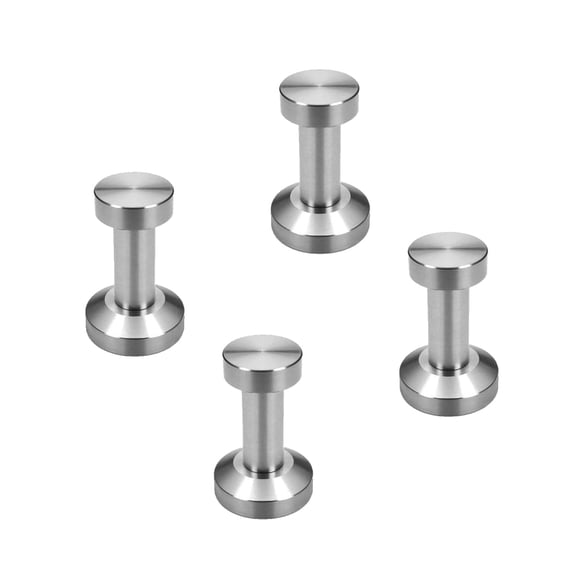 Copper Hooks, Bathroom Wall Hooks for Towels Robes Clothes, Anti Rust Decorative Hooks for Kitchen Bedroom Entryway Silver (4Pcs)