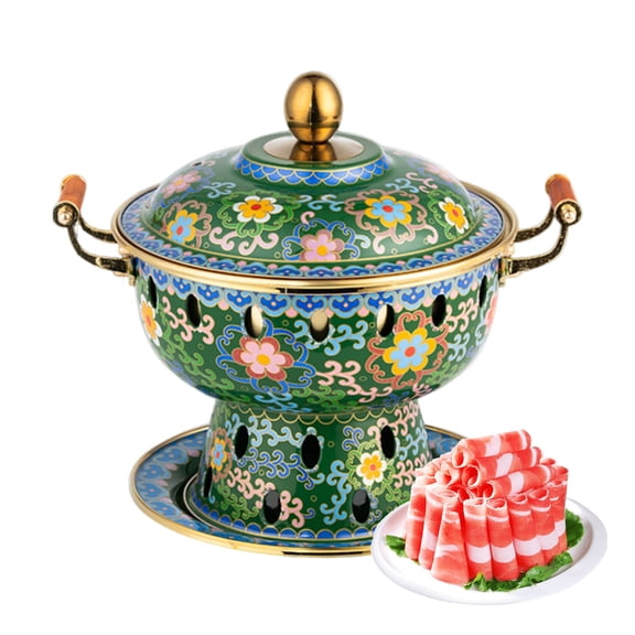 Copper Hot Pot, Traditional Japanese Style Hotpot Cooking Pot, Multifunctional Shabu Shabu Pot Kitchen Utensils, for Kitchen and Dormitory