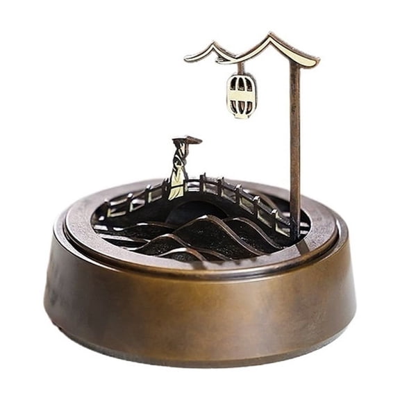 Copper Incense Burner Holder for Stick, Coil, Cone & Resin, Home Decor Meditation Aroma
