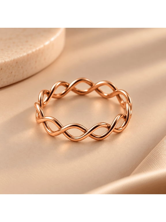 Copper Infinity Ring, Minimalist Boho Jewelry, Everyday Ring, Gift for Her