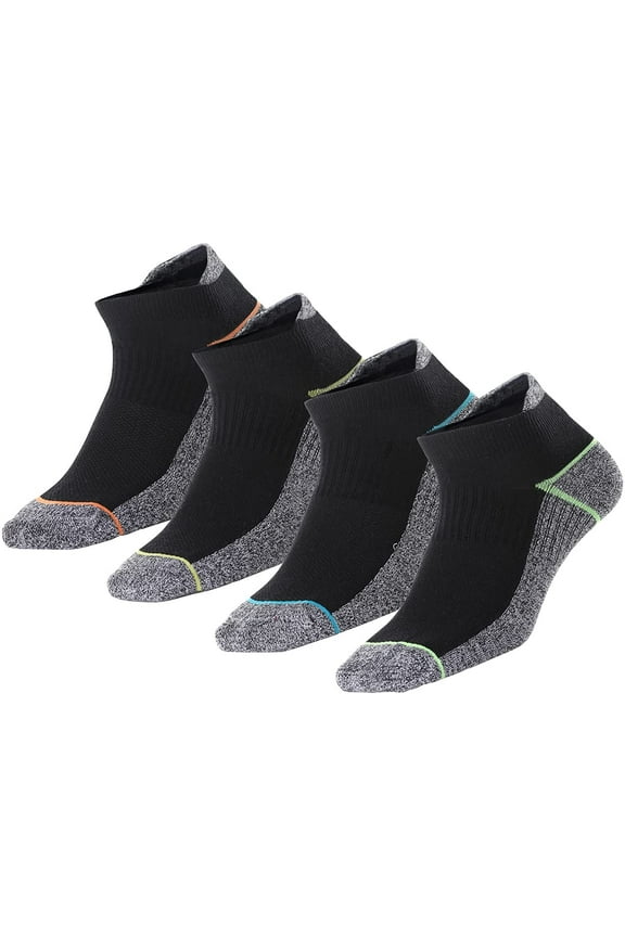 Copper Infused Ankle Socks with Odor Control, Moisture Wicking for Improved Comfort and Health (4/5 Pairs)
