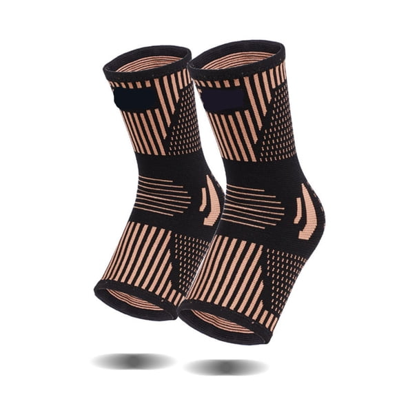 Copper Infused Ankle Support Brace Sleeve for Injury Recovery - Breathable Compression Wrap for Sprains, Strains, and Swelling - Ergonomic Knit Fit for Running, Basketball, Sports, and Daily Use