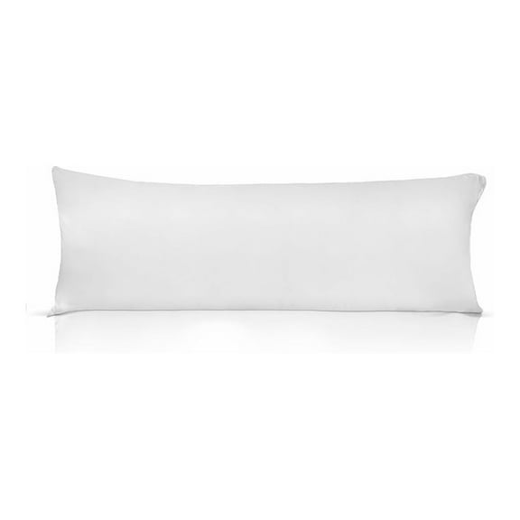 Copper Ion Bamboo Pillowcase - 20x60 Body Pillow Cover, Cooling & Soft Rayon from Bamboo, Breathable Bedding, White