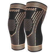 Men s and Women s Copper Knee Brace 2-Pack Compression knee sleeves for knee pain, arthritis, ACL injuries, meniscus tears, joint pain relief, running, and fitness. XL]